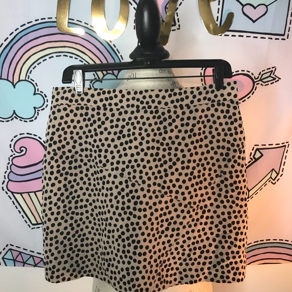 Nude & Black polka dot BCBGeneration Skirt - Picture 1 of 5